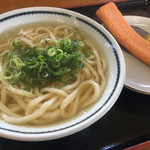 うどん 一福 - かけうどん（小）と海老天