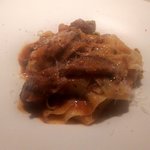 Ristorante fanfare - パッパルデッレ　鹿児島黒牛とどんこ椎茸の黒胡椒煮（ペポーゾ）・40g（2018.4）