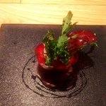 Ristorante fanfare - 生ハム・ビーツ・からし菜（2018.4）