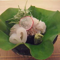 祇園 にしかわ - お造り（鱧、鯛、鰈、いか）