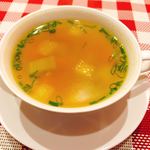 ビストロ アオキ - 野菜とウインナーのカレー風味スープ