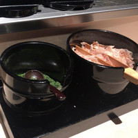 和食鉄板 銀座 朔月 - 青のりとかつおぶし