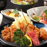 炭火倶楽部　肴 - とんかつ膳（ロース）