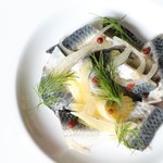 Steamed sardines in white wine vinegar