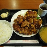 鳥ぷろ - からあげ定食(12個)890円ご飯大盛り無料