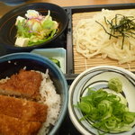 Maruoka Nihachi Soba Oomiyatei - ざるうどんとカツ丼セット1100円