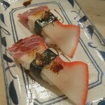 名代 駒寿司 - くじらベーコン握り