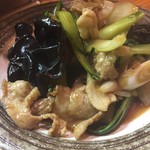 かつぎや - 豚肉と木耳の炒め物　強火でさっと炒めると木耳から旨味が溢れます
