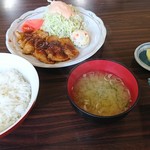 ドライブイン十勝 - しょうが焼き定食1,100円(税込)