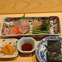 はらまさ - お造り　鯛と金目鯛