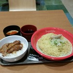 スガキヤ - ざるらーめん味噌焼豚丼セット790円