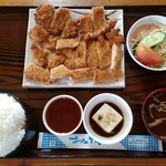 定食 丸仲 - とんかつ定食B 650円(ご飯大盛50円)