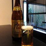 博多もつ鍋 やま中 - エビス（中瓶）　￥680