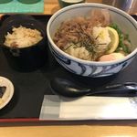 金刀比羅 うどん - 温玉肉ぶ、かやくご飯セット