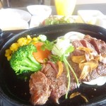 あるくカフェ - あか牛ステーキランチ