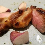 ファリナモーレ - メニュー名としてはアルケッチャーノで頂ける 「庄内豚のグリルと藤沢カブの焼畑仕立て」