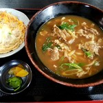 麺正 - 肉カレーうどん親子丼セット