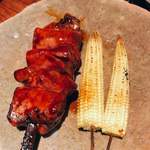 炭家 - ベビーコーンと鶏レバー