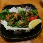 天馬 - 岩牡蠣の葱バター焼き ﾀﾌﾞﾝ