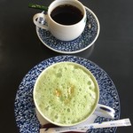 Kenroku En Chaya Kenjou Tei - ホット抹茶ミルク・コーヒー