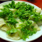 餃子の店 蘭州 - 最近の定番「水餃子香菜のせ」（2011.7）