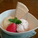 何時も庵 - アイスクリーム（4種類の中からお二つをお選び下さい）
・いちごのショートケーキ味 ・バニラ・ピーチ味・沖縄塩ミルク味
