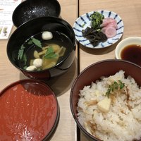 野菜&うまだし KICHI - 筍御飯とお吸い物など