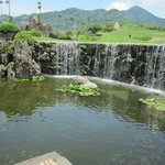 庭の景観（滝）