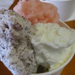 イタリアンジェラート　チェルキオ - チョコチップ、塩、グレープフルーツシャーベット