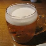 京都石塀小路豆ちゃ - 「生ビール プレミアムモルツ(\680)」。