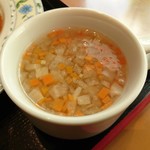 マルシェ - 「チーズとんかつ」に付くスープ