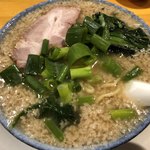 サカナcafe - 背脂醤油ラーメン 680円→500円 雨の日サービス