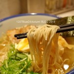 AFURI - これはデフォの細麺。追加金で麺が変更できます。