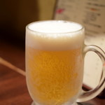 立飲ビストロシン - 生ビール ジョッキ@550円