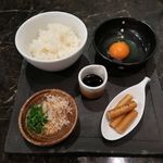 地酒と創作和食 酒肴人 - 名古屋コーチンのTKG