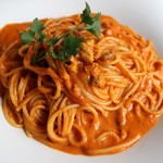 Sea urchin tomato cream pasta