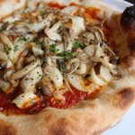 Fungi pizza with plenty of mushrooms