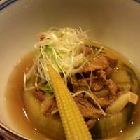 新道山家 - 鴨と茄子の炊き合わせ