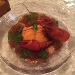 エクルビスと岩魚のコンソメジュレ掛け