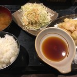 鶏魚Kitchenゆう - 鶏天定食(*´ω`*)