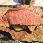 黒毛和牛薄切りカットステーキランチ増量