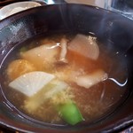 カフェギャラリー風と木 - おまかせ玄気膳(1188円)　味噌汁