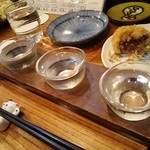 Izakaya Mamezo - お楽しみ日本酒3種　1,000円