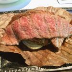 合掌レストラン 大藏 - 黒毛和牛薄切りカットステーキランチ