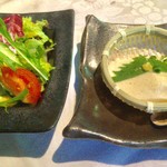 合掌レストラン 大藏 - サラダに自家製ざる豆富