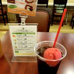 オーガニック ハウス - イタリアンジェラートフロート（アイスコーヒー＋ラズベリーソルベ）