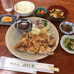 飲み食い処のだや - 山賊風鶏の唐揚げ定食(¥1,000)