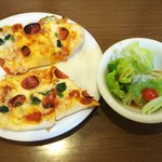 ピザハウスピノ - Aランチ(サラミピザ)