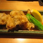 逸品　はし長 - アサリとヤマブキの天ぷら 