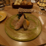 トラットリア フラテッリ ガッルーラ - フォアグラスモークとマンゴー　はちみつソース